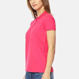 Camisetas Polo para Mujer al Por Mayor a Precio Económico, con Logotipo Personalizado OEM, Camiseta Polo de Algodón de Manga Corta con Bordado, Ropa para Mujer - Product Image 3