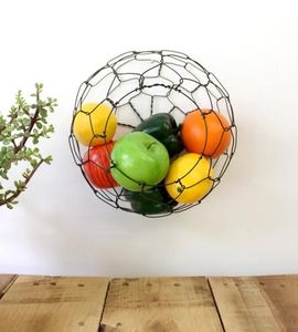 Panier à fruits en fil métallique, panier de rangement en forme de cercle, porte-fruits suspendu, design moderne pour le stockage des aliments - Product Image 1
