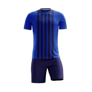 Ensemble de maillots de football pour hommes, manches courtes, col rond, rayé gris et blanc, polyester respirant, vêtements de sport pour toutes les saisons - Product Image 6