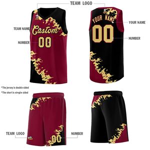 Uniformes de Baloncesto Personalizados de Talla Grande, los Mejores Diseños Sublimados Reversibles de Verano a Precios Económicos - Product Image 2