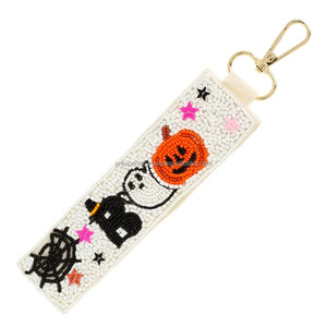 Halloween Embroidered Beaded Eco-Friendly Adjustable Fabric Baby Girls Headband Ghost Pumpkin Design White <b>Cute</b> Durable - Product Image 2