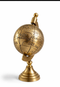 Globe terrestre vintage en laiton fait main, carte du monde décorative pour table, ornement de bureau classique, décoration de bureau et de salle d'étude, inspiré des voyages - Product Image 4