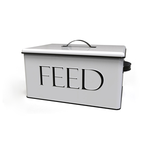 <b>Seed</b> Rectangle <b>Storage</b> Container With Lid Airtight Freshness Preservation Kitchen Use Metal Enameled Minimalist Design - Product Image 3