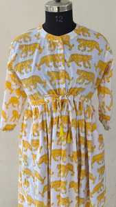 Cotton Printed <b>Boho</b> Maxi <b>Dress</b> <b>for</b> <b>Women</b> Printed Maxi <b>Dress</b> Fit and Flare Casual <b>Dress</b> Comfortable & Wrinkle Free Bulk India - Product Image 6