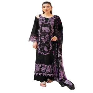 ชุดเดรส Anarkali สำหรับผู้หญิงลายปัก3ชิ้นสำหรับงานแต่งงานชุดส่าหรีสำหรับงานปาร์ตี้ - Product Image 1