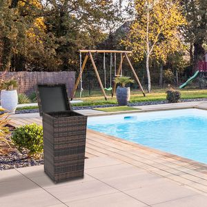 Cestino in Rattan con Coperchio Superiore in Ferro, Colore Marrone Sfumato, Categoria Cesti in Rattan - Product Image 6