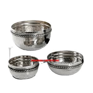 Juego de Tres Tazones de Chocolate Martillados, Forma Redonda, Decorativos para Bodas, Tazón de Dulces de Alta Calidad, Nuevo Tazón de Chocolate de Lujo - Product Image 1