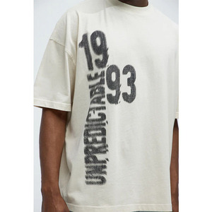 T-shirt homme col rond 100% coton haute qualité, personnalisable avec logos par transfert thermique, style décontracté, vintage, marque blanche. - Product Image 3