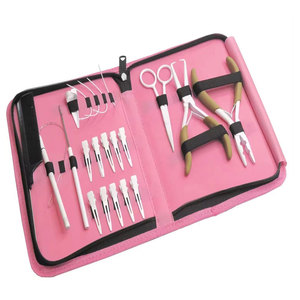 Kit professionnel d'extensions capillaires Micro-Link avec pinces en acier inoxydable, outils pour extensions adhésives, outil à boucles, aiguille à crochet - Product Image 4