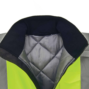 High Visibility zipper safety <b>jacket</b> <b>for</b> <b>mens</b> 100% Polyester red colour with pockets reflective work wear <b>jacket</b> <b>for</b> <b>mens</b> - Product Image 3
