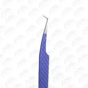Pinzas de Acero Inoxidable para Extensión de Pestañas con Puntas Inclinadas de Fibra para Volumen, Cuidado de Belleza Profesional, Pinzas Personalizables para Pestañas - Product Image 4