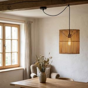 Lampe suspendue tressée à la main, abat-jour en rotin fait main pour hôtel, complexe hôtelier et café, fabricant d'ameublement d'intérieur du Vietnam - Product Image 5