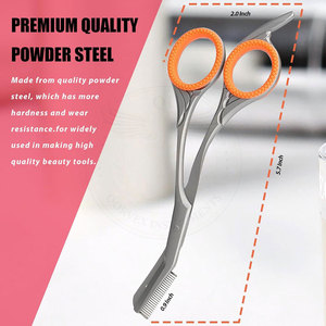 Tijeras Curvas para Cejas, Ideales para Viajes, de Acero Inoxidable de Alta Calidad, Herramienta de Belleza para Recortar las Cejas para Mujeres - Product Image 2