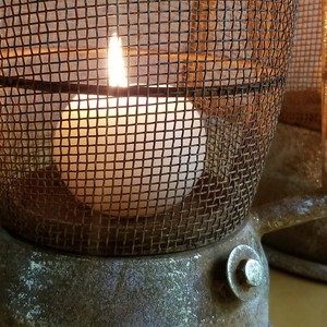 Vintage Metal <b>Lantern</b> <b>Set</b> with Candle Holder Cylindrical Shape Durable Finish for Home Decoration - Product Image 2