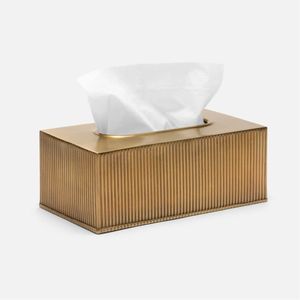 Portapañuelos de metal tropical, cubierta para pañuelos faciales, caja decorativa para pañuelos de mesa, para el hogar, hoteles, cafeterías. - Product Image 2