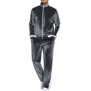 <b>Velour</b> <b>Tracksuits</b> Set Sweatsuits 2 Piece Sports Outfit Zip Hoodie Pants Set Joggers Set - Product Image 5