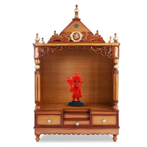 Idole de Hanuman peinte à la main, décorations spirituelles pour la maison, le temple, le bureau, le tableau de bord de la voiture et artisanat en résine - Product Image 1