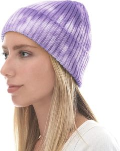 Gorro de Punto Unisex para Adultos, 100% Algodón, con Degradado Tie Dye y Bordado, Colorido, Cálido y Suave, Estilo Gorra de Playa, 2026 - Product Image 2