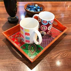 <b>Tea</b> Snacks Serving Platter Decorative Handcrafted <b>Tray</b> for Home Dining Table Kitchen Decor Wedding Houseware - Product Image 6