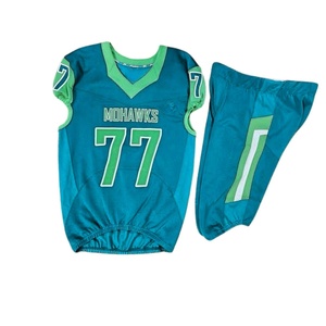 บริการผลิตเสื้อฟุตบอลอเมริกันแบบ OEM ด้วยเทคนิค Sublimation ออกแบบเองได้ ผ้าแห้งเร็ว สำหรับผู้ใหญ่ ชุดทีม เสื้อฟุตบอล - Product Image 2