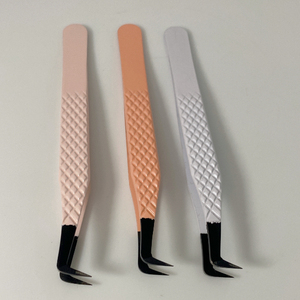 Pince à épiler professionnelle personnalisée avec logo, à poignée diamantée, pour extensions de cils, en acier inoxydable durable, à pointe fine - Product Image 6