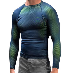 T-shirt de compression personnalisé à manches courtes avec logo de surf MMA_BJJ, Rashguard de Jiu Jitsu sublimé, Créez votre propre Rash Guard personnalisé - Product Image 5
