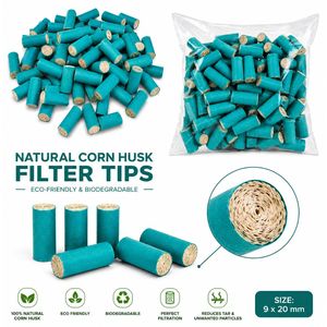 ไส้กรองบุหรี่ LIPTIPS ทำจากเปลือกข้าวโพดธรรมชาติ เป็นมิตรต่อสิ่งแวดล้อม ย่อยสลายได้ทางชีวภาพ |   สีฟ้าอมเขียว | ขนาด 9x20 มม. - Product Image 5