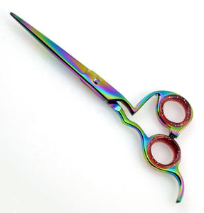 Tijeras de Barbero Profesionales de Acero Inoxidable para Diestros, Punta Afilada, Mango Mediano Ligero, 32 Dientes, para Cortar el Cabello - Product Image 1