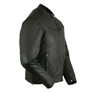 Chaqueta de Cuero para Hombre, de Piel de Oveja Genuina, Estilo Bomber con Logotipo Frontal, para Invierno - Product Image 5