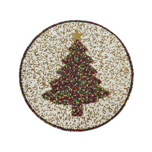 Luxury Handmade Round Beaded Placemats Gold Sequin <b>Table</b> <b>Mats</b> for Wedding Home Decoration - Product Image 3