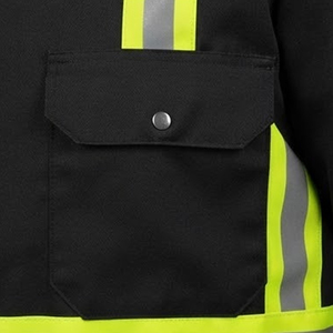 Camisa de Trabajo de Alta Visibilidad para Hombre, con Botones, Reflectante, Tela Ripstop, Absorbe la Humedad, Manga Larga - Product Image 5