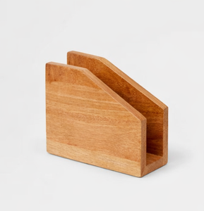 Wooden Eco-Friendly Rectangle Napkin Holder Mixed Hardwood Striped Design Tissue <b>Paper</b> Stand for <b>Kitchen</b> Dining Table Home Decor - Product Image 3