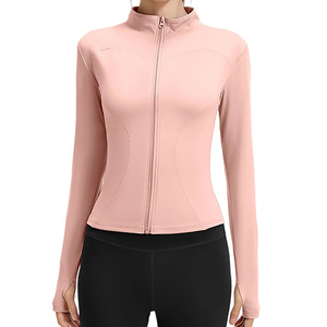 Haut de yoga personnalisé respirant en Spandex/Nylon pour femmes grandes tailles, vestes de fitness durables et légères pour les séances de yoga - Product Image 3