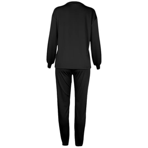 Conjunto Deportivo de Felpa para Mujer, Invierno, Cuello Alto, 100% Algodón, Personalizable, Elegante - Product Image 5