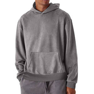Sweat-shirt à capuche uni pour homme, coupe classique, en molleton de coton, décontracté, avec poche avant, pour l'automne - Product Image 3