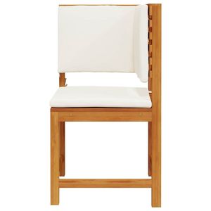 Chaise de jardin en bois d'acacia massif 19,69 x 19,69 x 35,83 pouces marron - Sièges d'extérieur élégants - Product Image 4