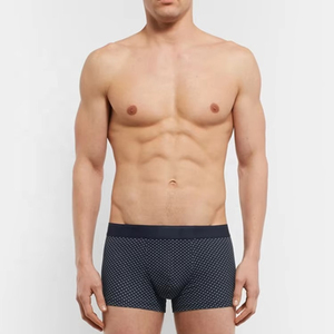 Calzoncillos bóxer transpirables de punto de spandex/poliéster para hombre, ropa interior elástica con abertura frontal. - Product Image 2