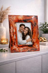 Cadre photo en résine rustique fait main avec finition naturelle pour la décoration de la maison et les fournisseurs de cadeaux dans le monde entier - Product Image 2