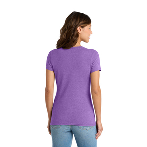 Camiseta de Cuello en V para Mujer, Ropa de Verano, Algodón Liso, Manga Corta, Ajustada, Informal, con Logotipo Personalizado, Camisetas al por Mayor - Product Image 2