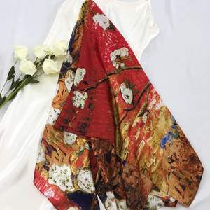 Elegante Pañuelo de Seda Estampado para Mujer, Pañuelo Cuadrado para la Cabeza, Envoltura para el Cabello, Pañuelo para el Cuello, Sensación Suave de Satén, Diseño de Moda para Damas - Product Image 3