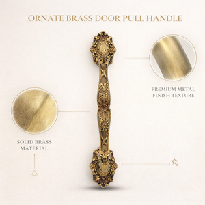 Poignée de porte en laiton design Cassiopeia |   Quincaillerie de porte d'hôtel durable et de style moderne pour les portes intérieures d'entrée principale - Product Image 3