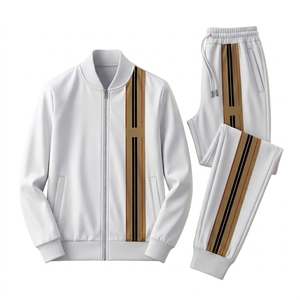 Ensemble de survêtement léger pour homme à prix raisonnable, haute qualité, manches longues, séchage rapide, 2 pièces, avec logo et couleur personnalisés - Product Image 3