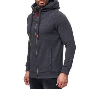Sweat à capuche zippé pour homme, coupe ajustée, chaud pour l'hiver, coupe-vent, fermeture éclair, coutures robustes. - Product Image 2