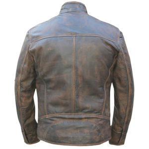 Blouson de moto en cuir matelassé vintage pour homme grande taille, design personnalisé, haute qualité, durable - Product Image 2