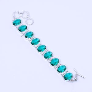 Faceted Apatite Gemstone Bracelet 925 Sterling Silver Boho Handmade Jewelry Statement Gift <b>For</b> Women <b>Men</b> - Product Image 3