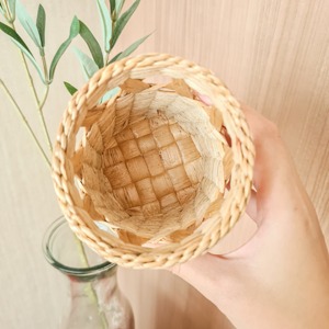 Wholesale price <b>wraps</b> for cups water hyacinth glass cover natural colored glassware tumbler holder - Product Image 4