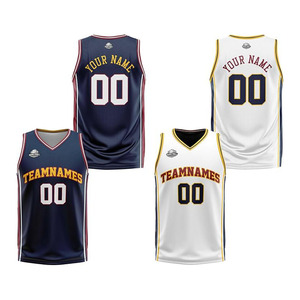 Maillot de basket-ball réversible personnalisé, uniforme imprimé avec nom, numéro et logo pour adultes et enfants - Product Image 1