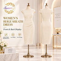 Robe longue pour le bureau des femmes, tenue de travail formelle ajustée