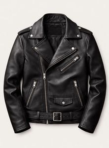Chaqueta de Moto para Hombre, Estilo Urbano, de Cuero PU, Resistente al Viento, con Bordado Frontal, Cuello Camisero, Cierre de Cremallera, Corte Regular, para Invierno, Color Negro - Product Image 3