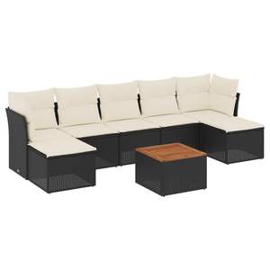 Conjunto de Sofás Modulares Grandes de Ratán PE Negro para Jardín, Muebles Modulares Elegantes para Exteriores - Product Image 2